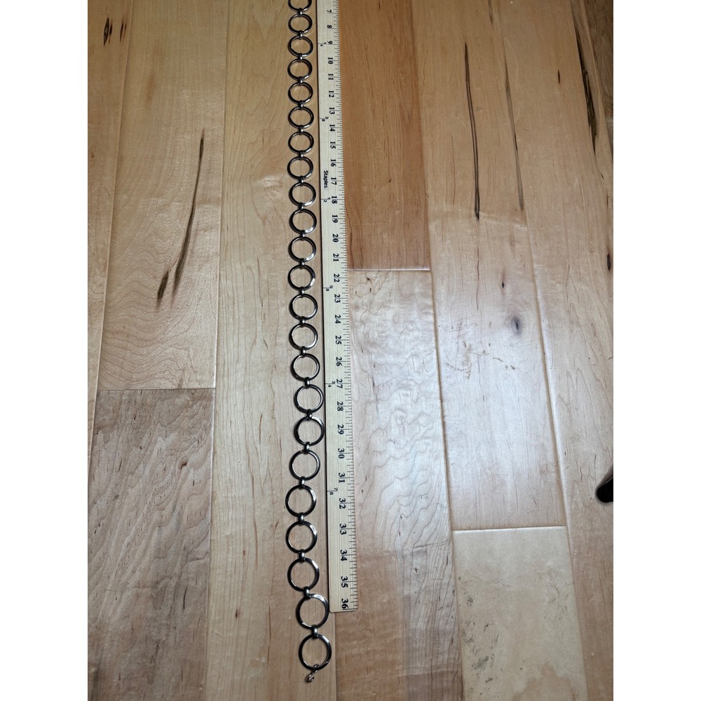 Chain Belt Women One Size Silver Tone Round O-Ring Adjustable Unbranded - Picture 9 of 9